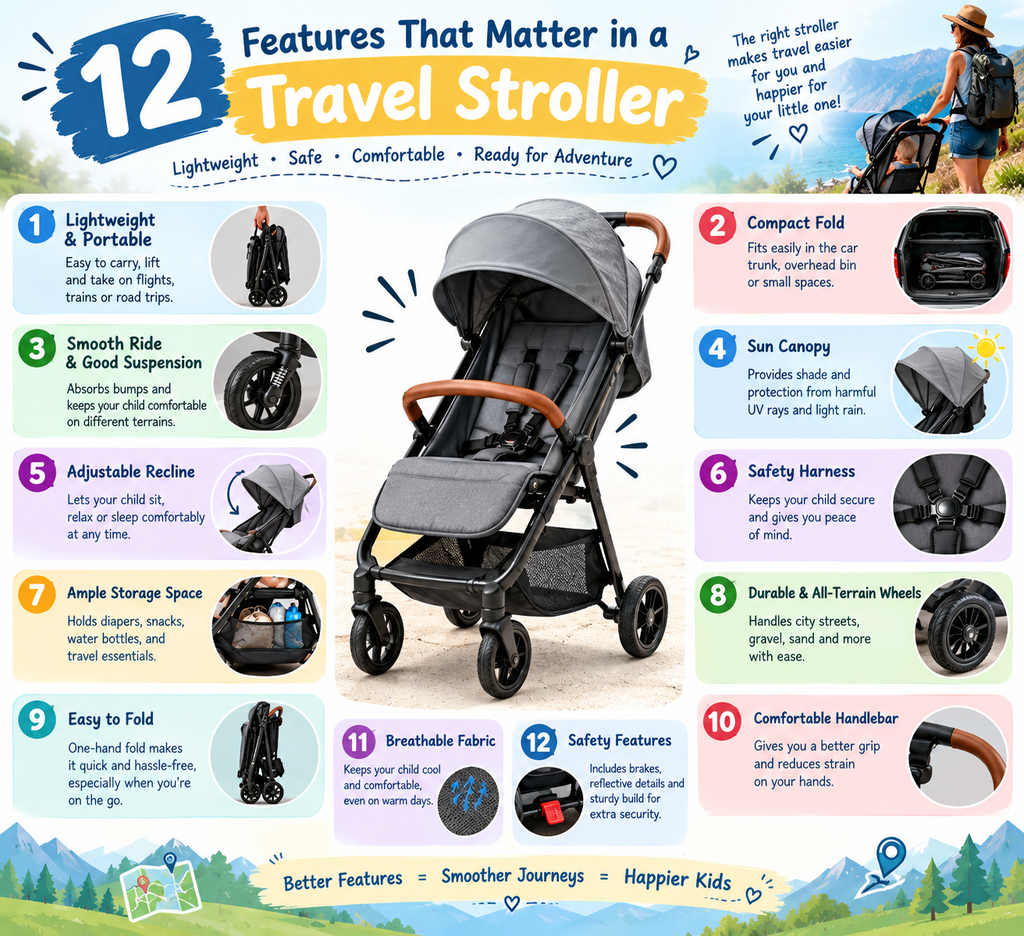 12 Features That Matter in a Travel Stroller